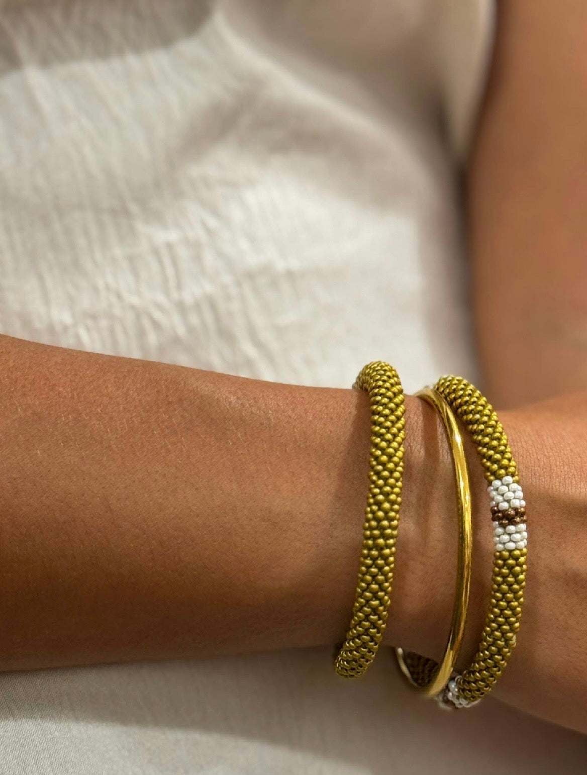 Handmade Glass Beaded Bracelets - Multiple Colourways