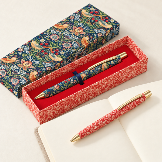William Morris Pen Set - Strawberry Thief