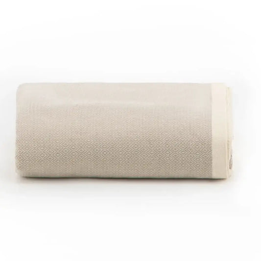 Cotton Throw / Bed Cover in Sand
