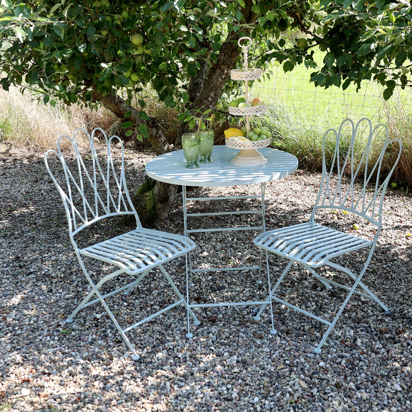 Sky Blue Foldable Bistro Set
