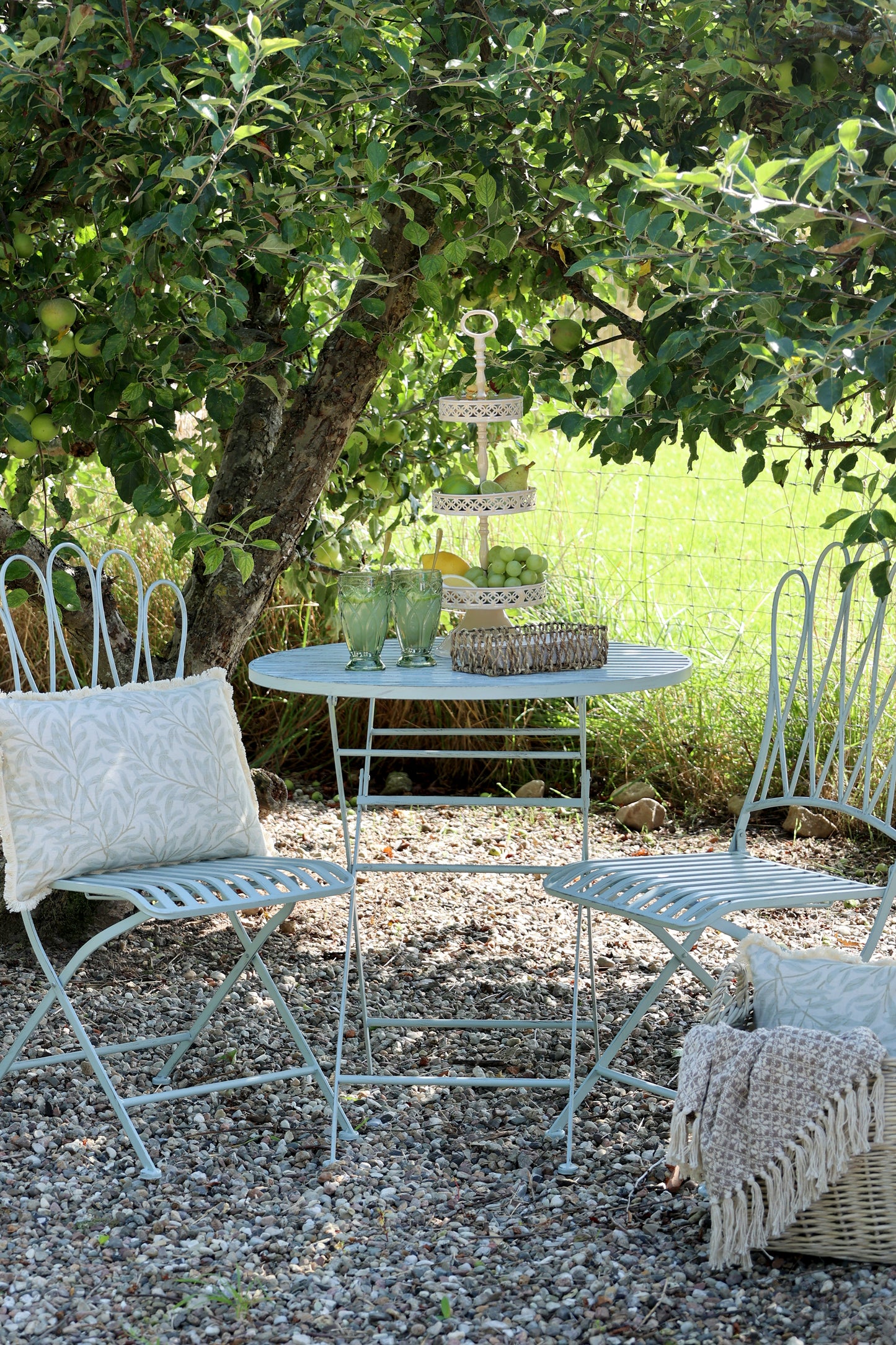 Sky Blue Foldable Bistro Set