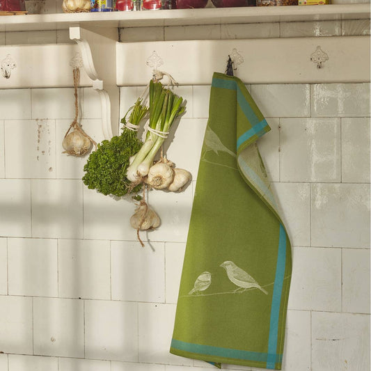 Tea Towel - Birds in Green