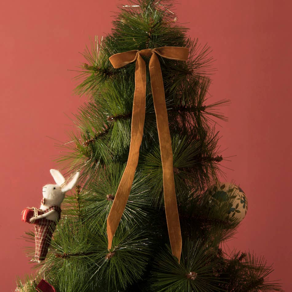 Felt Bunny Ornament - Festive Gift Giver