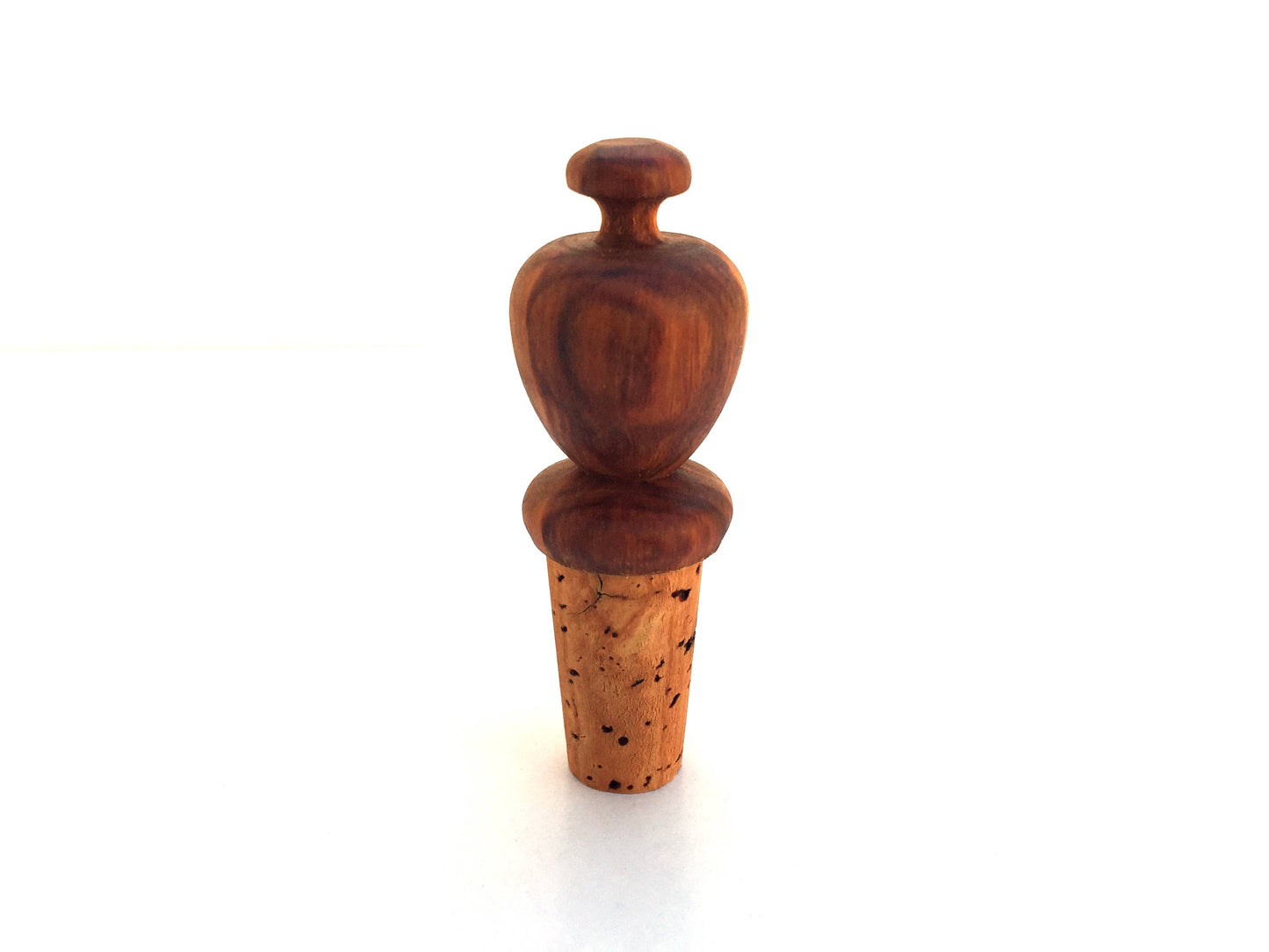 Olive Wood Bottle Stopper - Apple