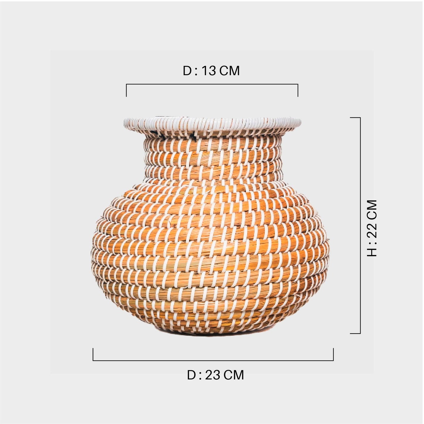 Natural Woven Seagrass Vase