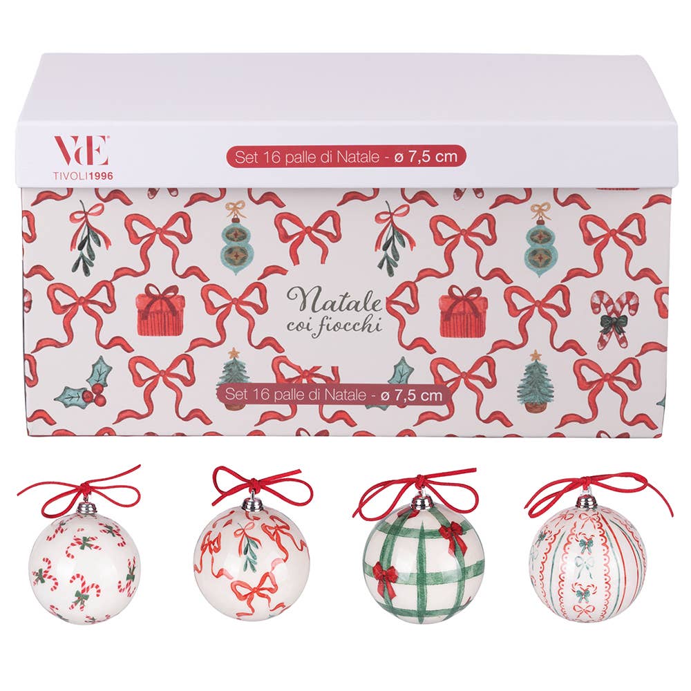 Set of 16 Nostalgic Christmas Baubles