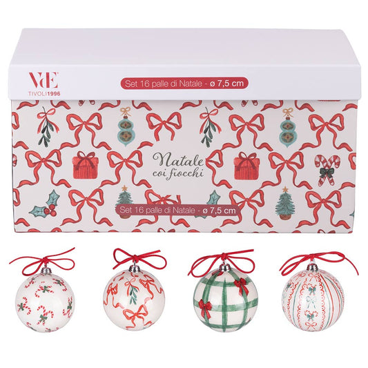 Set of 16 Nostalgic Christmas Baubles
