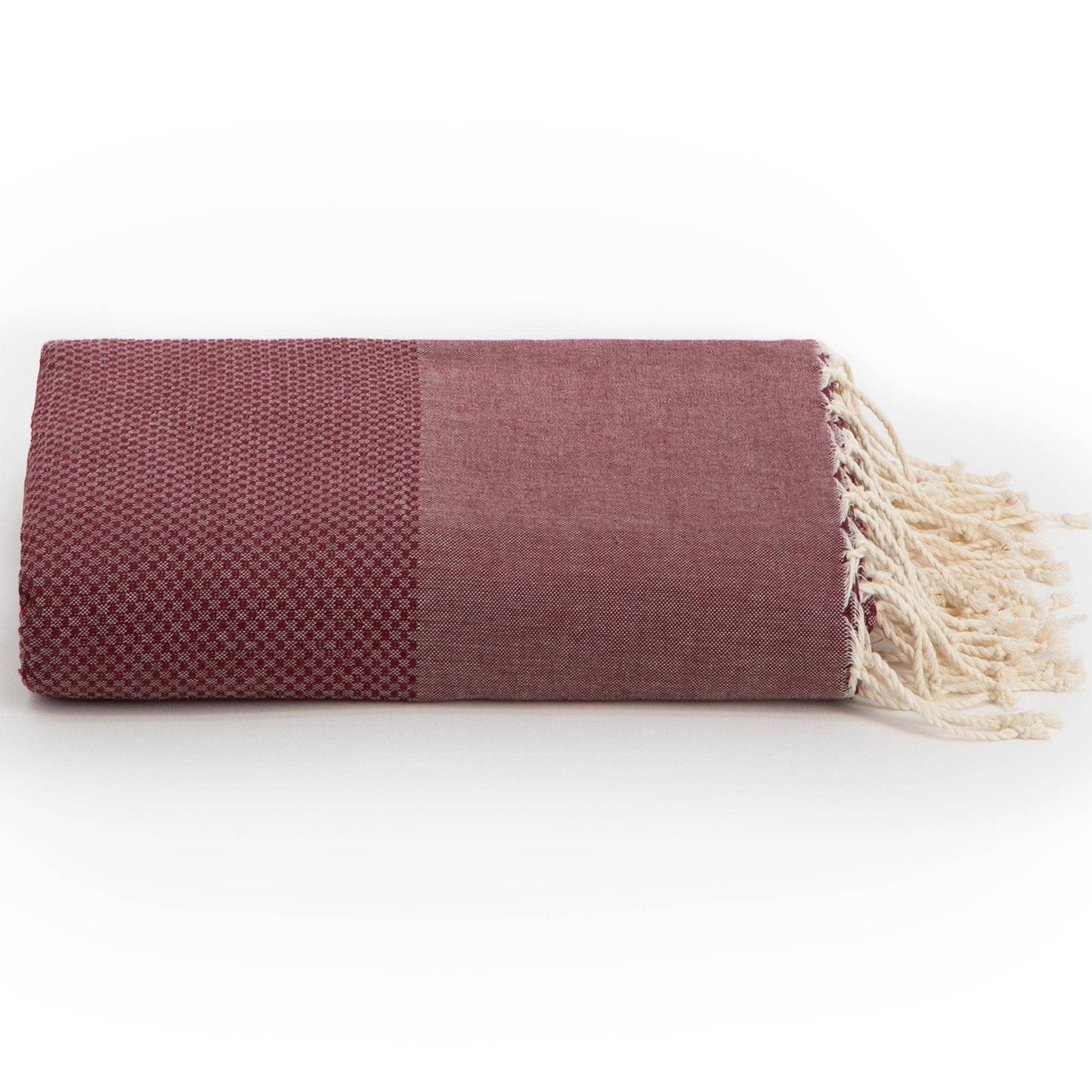 Bordeaux Waffle Cotton Throw