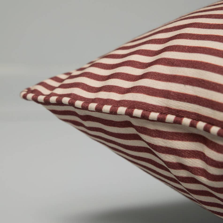 Striped Cotton Cushion - 3 Colours