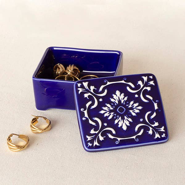 Ceramic Tile Jewelry Box - 3 Colours
