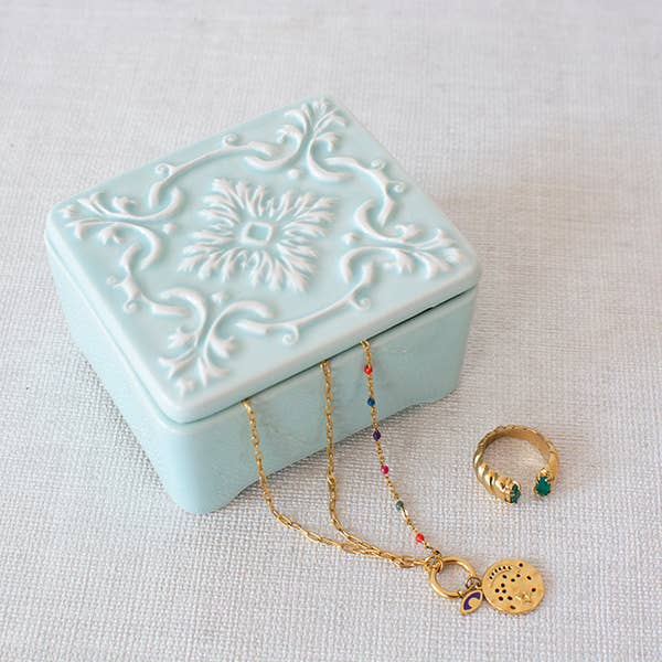 Ceramic Tile Jewelry Box - 3 Colours