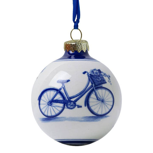 Delft Blue Bike Christmas Ball