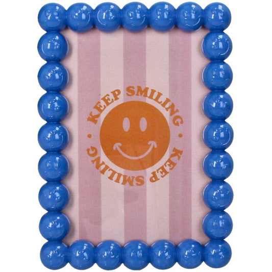 Blue Beaded Photo Frame