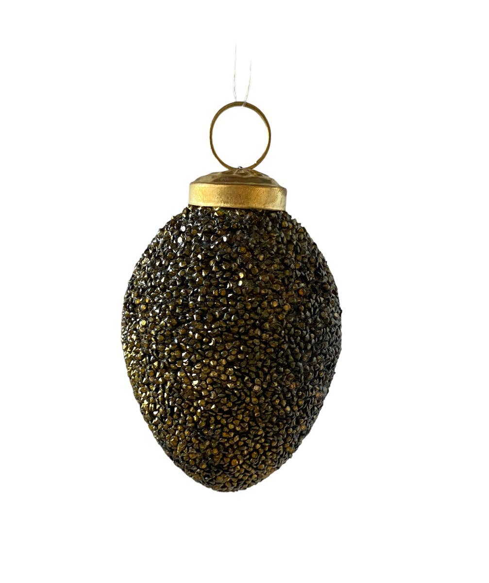 Dark Bronze Beaded Bauble