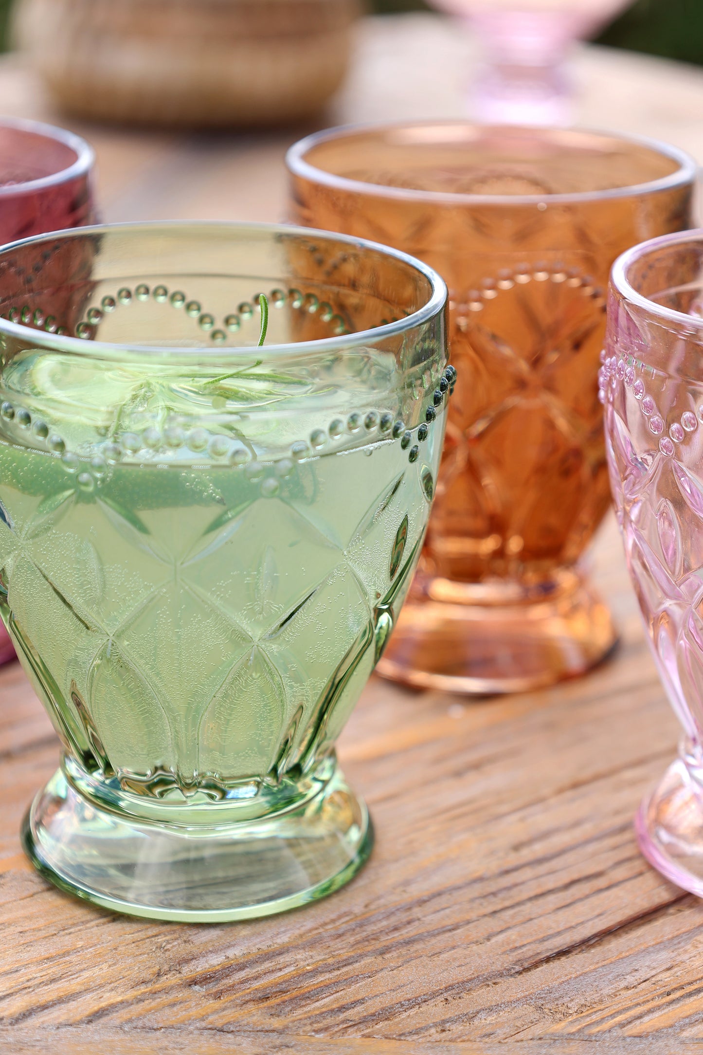 St Emilion Patterned Water Glasses - Set of 2