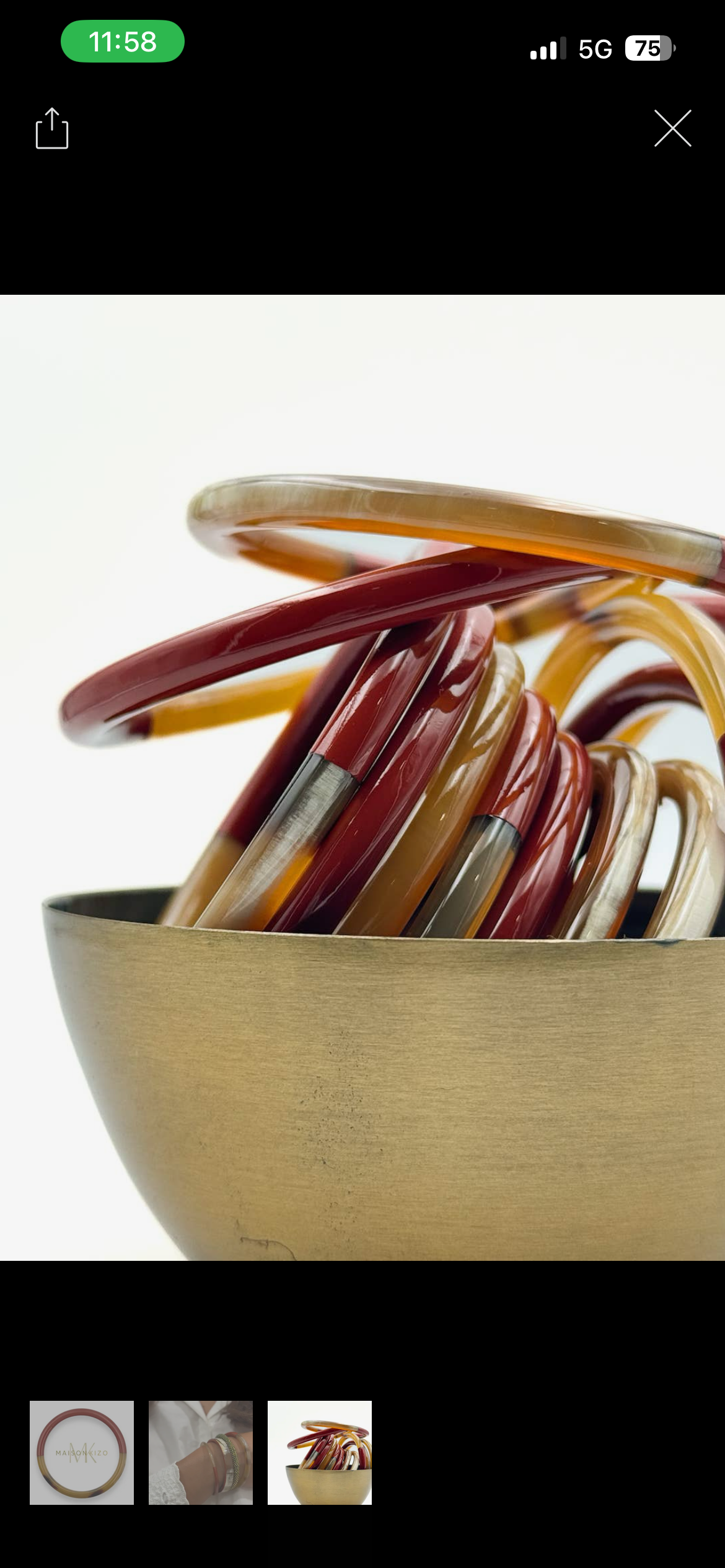 Lacquered Artisan Bangles Various Colours