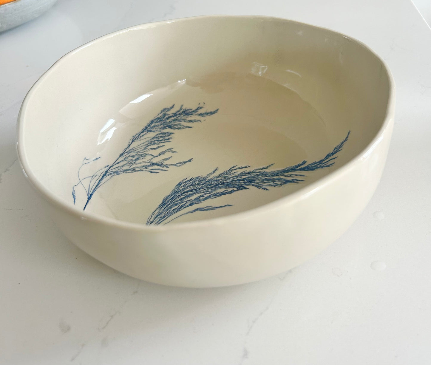 Handmade Botanical Serving Bowl