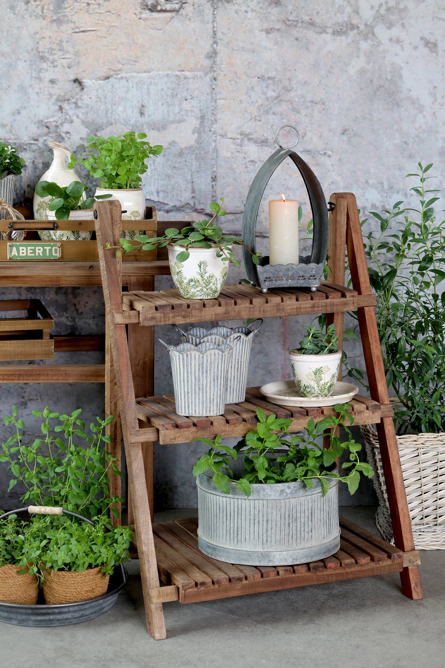 Scalloped Zinc Planter – 3 Sizes