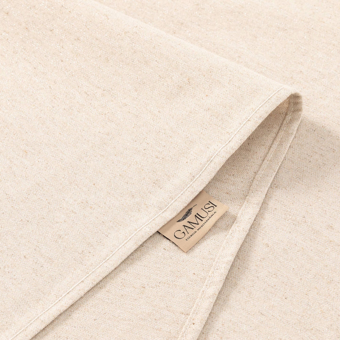 Soft Linen Jacquard Tablecloth – Natural