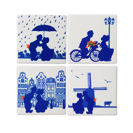 Coasters Set- Kissing Couple