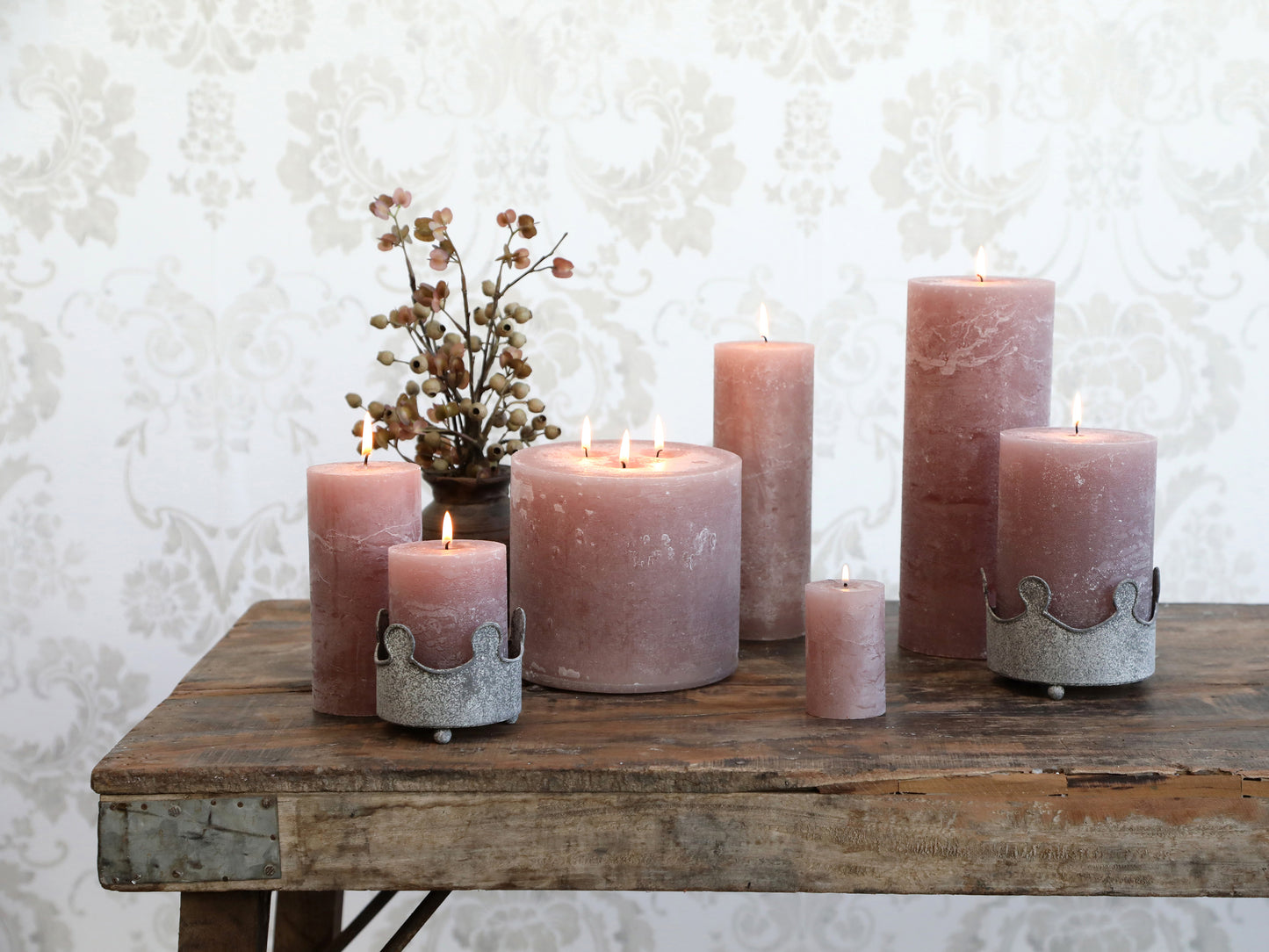 Macon Pillar Candle - Taupe
