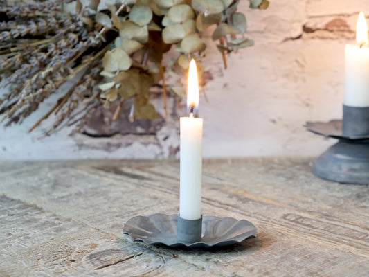 Oval Zinc Candle Holder