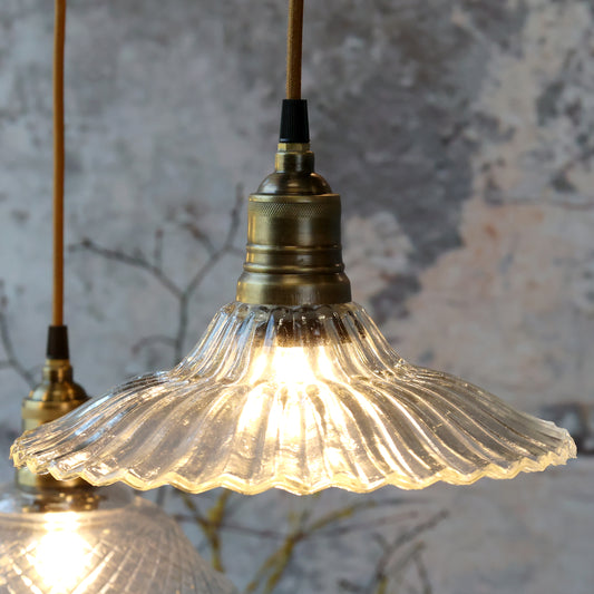 Glass & Brass Pendant Light
