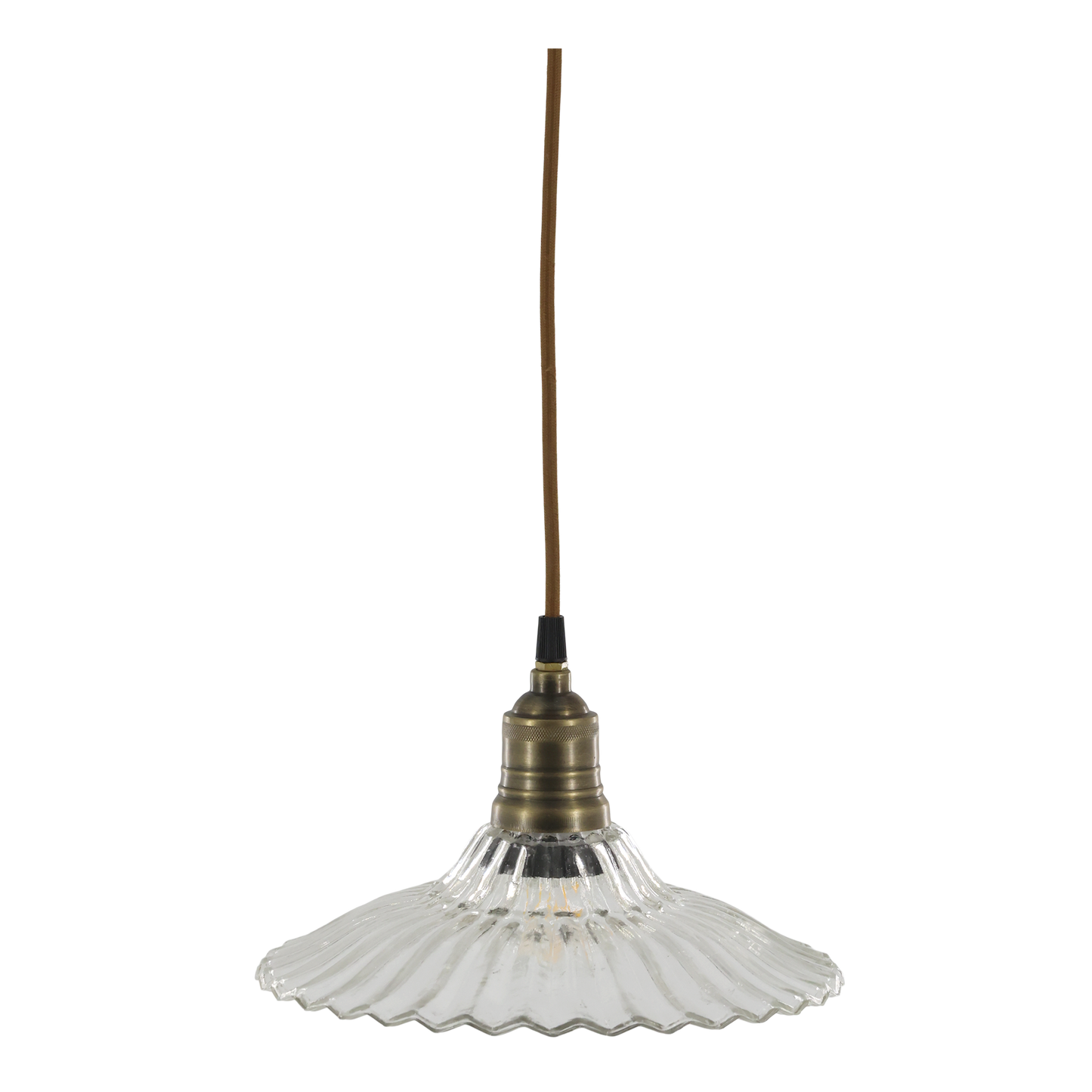 Glass & Brass Pendant Light