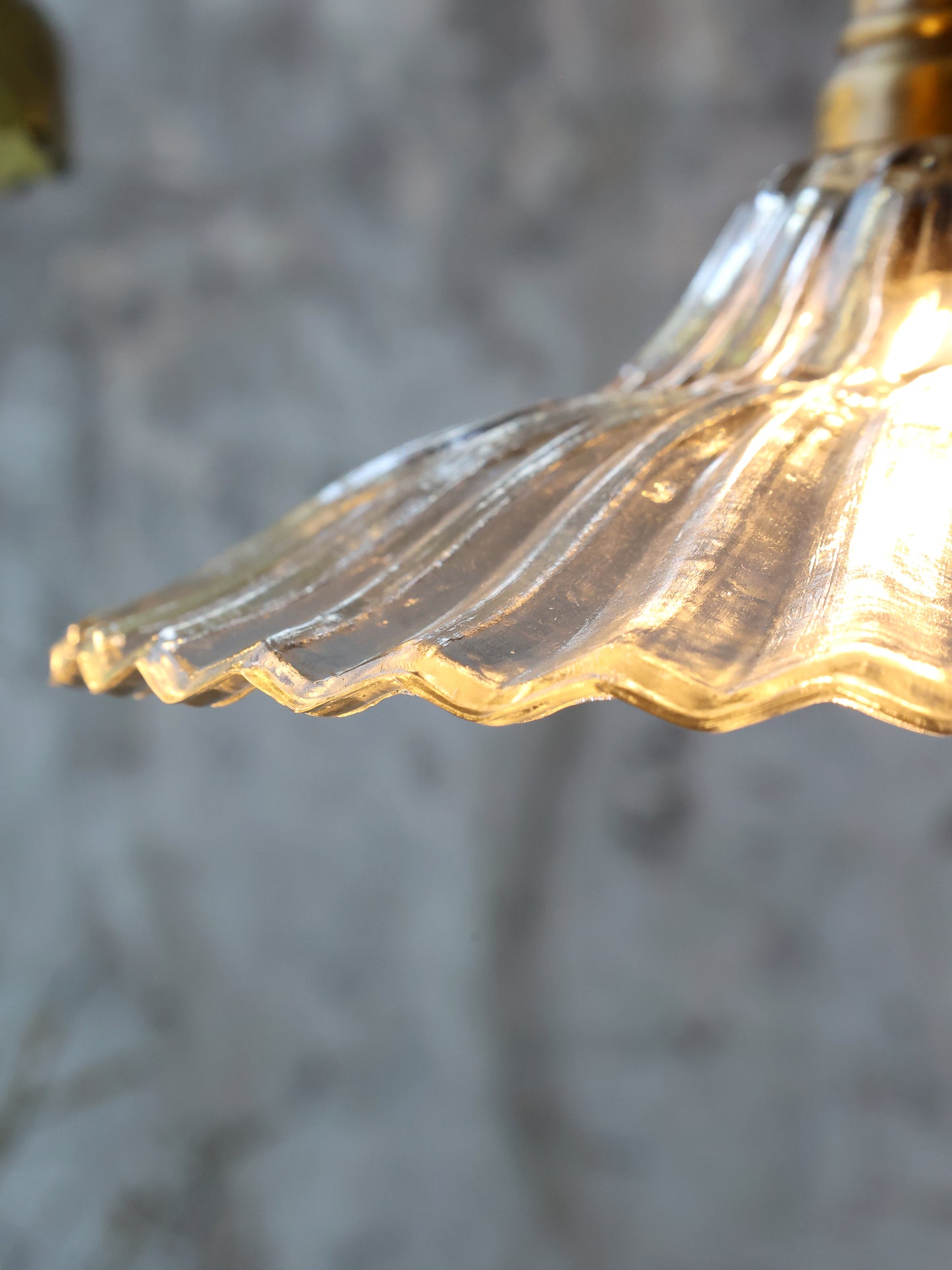Glass & Brass Pendant Light