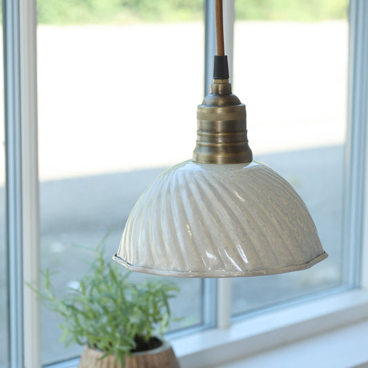 Lunel Pendant Lamp – Cream Enamel