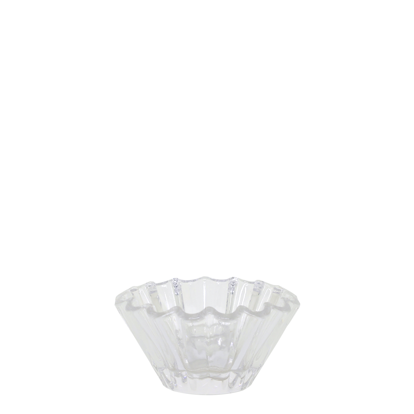 Scalloped Glass Taper Holder