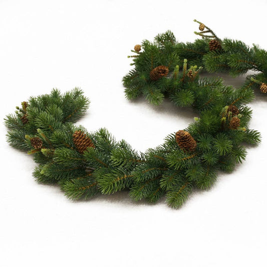 Mixed Fir Garland with Cones