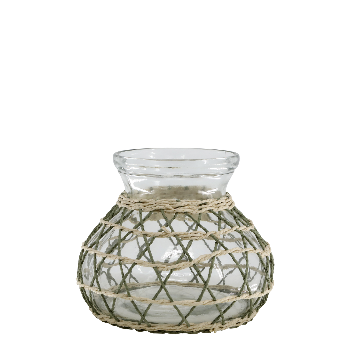 Glass Hurricane with Woven Wrap