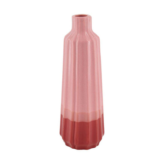Pink & Red Ceramic Vase