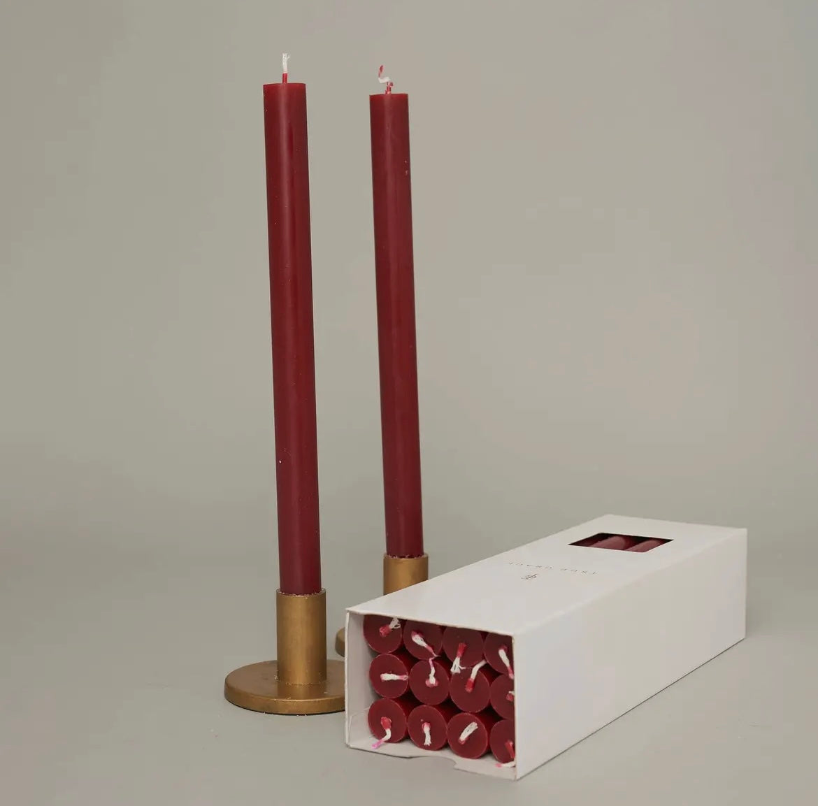 Set Of Two Dinner Candles - Various Colours