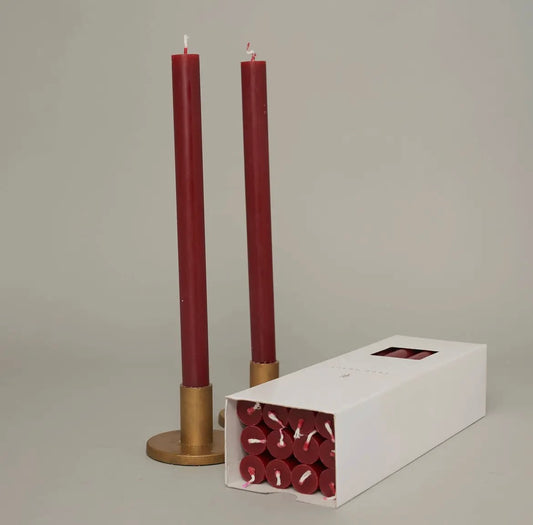 Set Of Two Dinner Candles - Various Colours