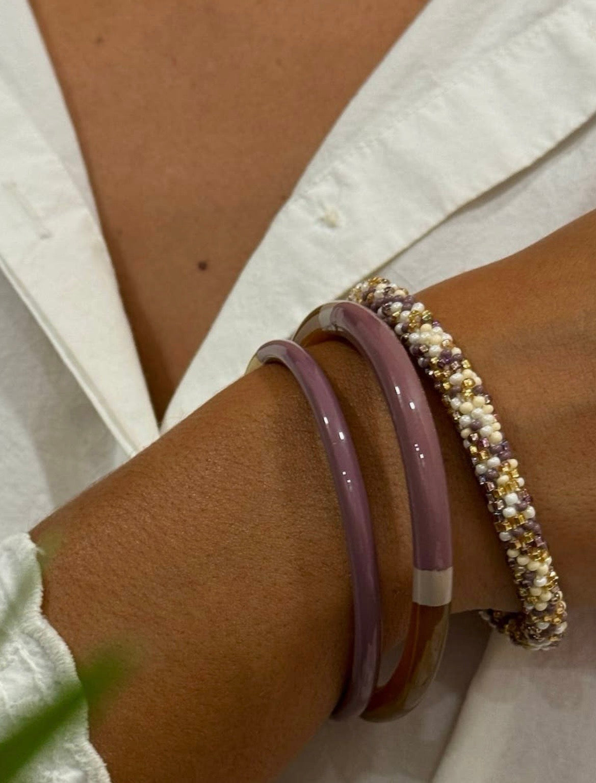 Lacquered Artisan Bangles Various Colours