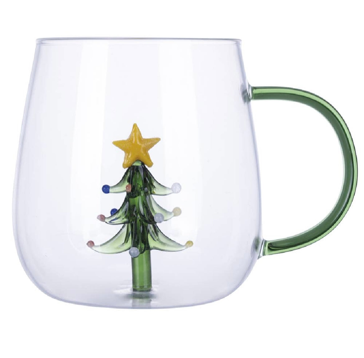 Borosilicate Glass Jug & Mug — Christmas Tree