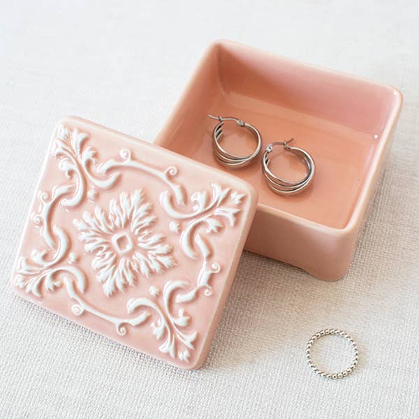 Ceramic Tile Jewelry Box - 3 Colours