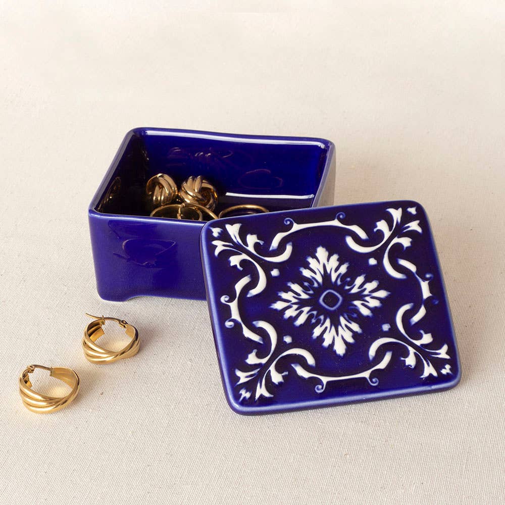 Ceramic Tile Jewelry Box - 3 Colours