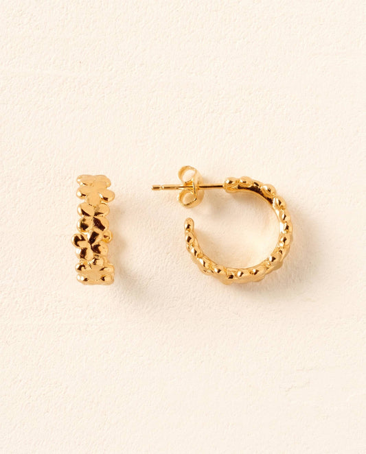 Fleur Hoop Earrings