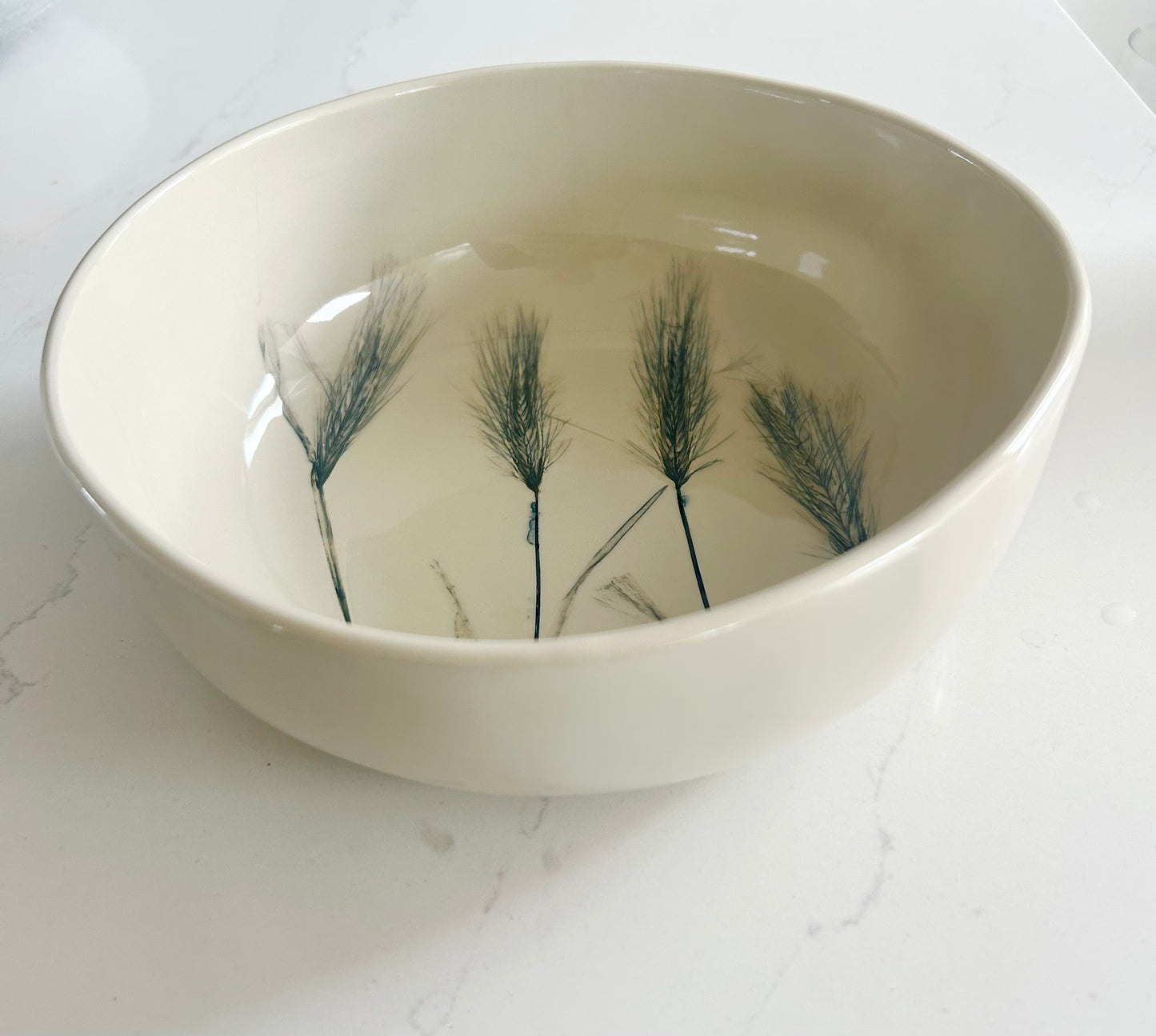 Handmade Botanical Serving Bowl