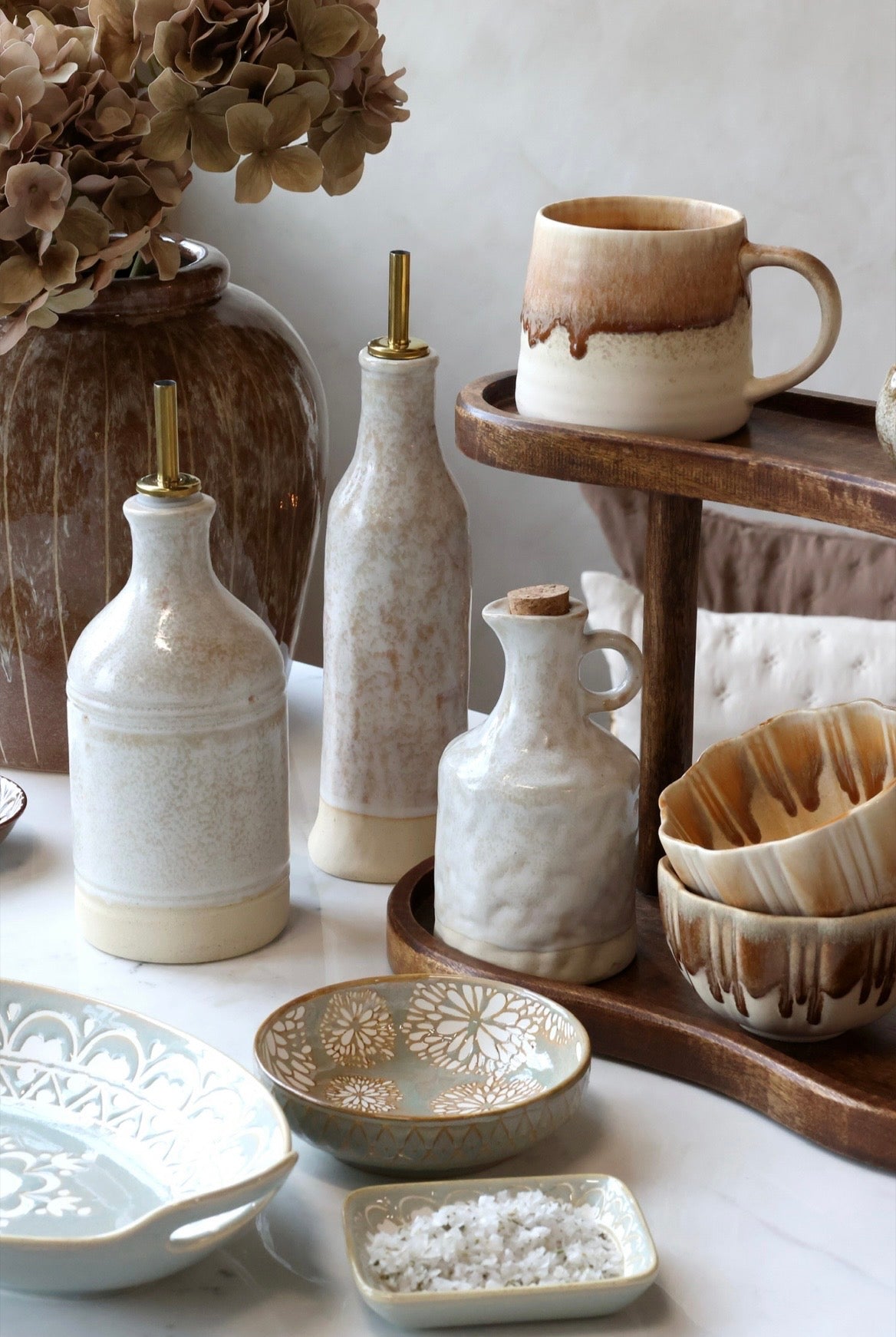 Stoneware Oil Bottle