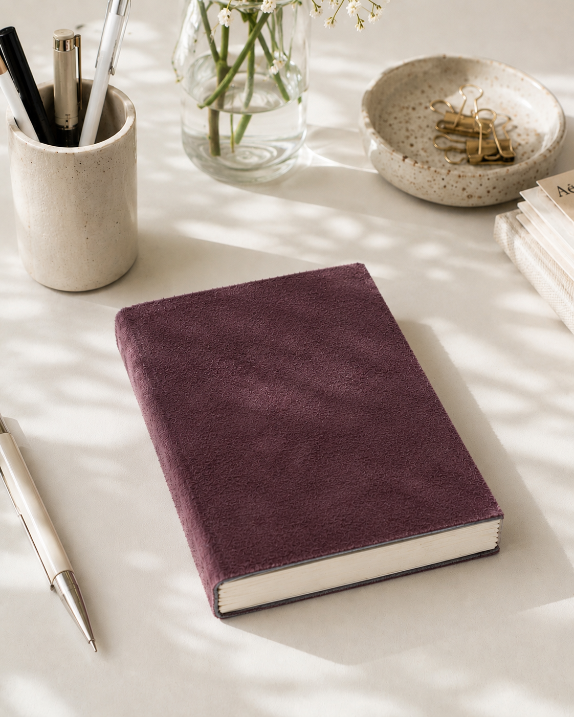 Suede Journal – Aubergine