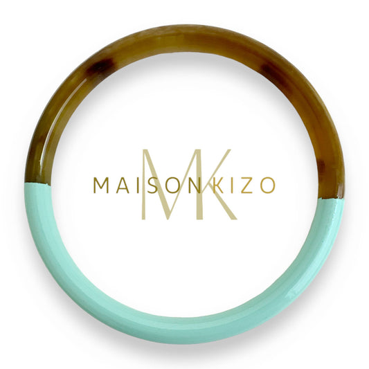 Lacquered Bangle - Lagoon Blue-Green