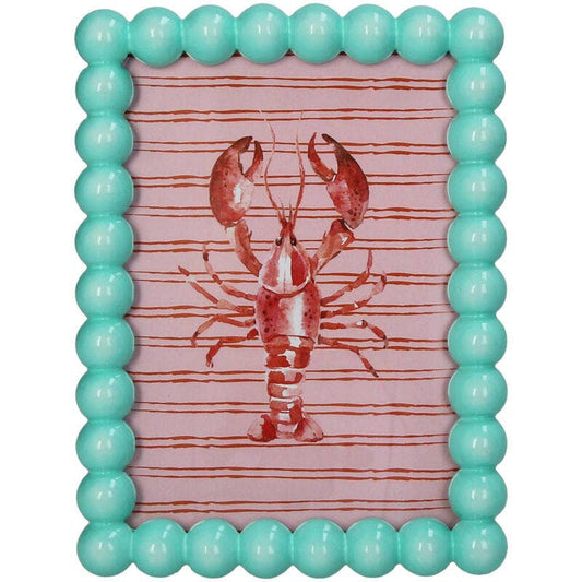 Turquoise Beaded Photo Frame