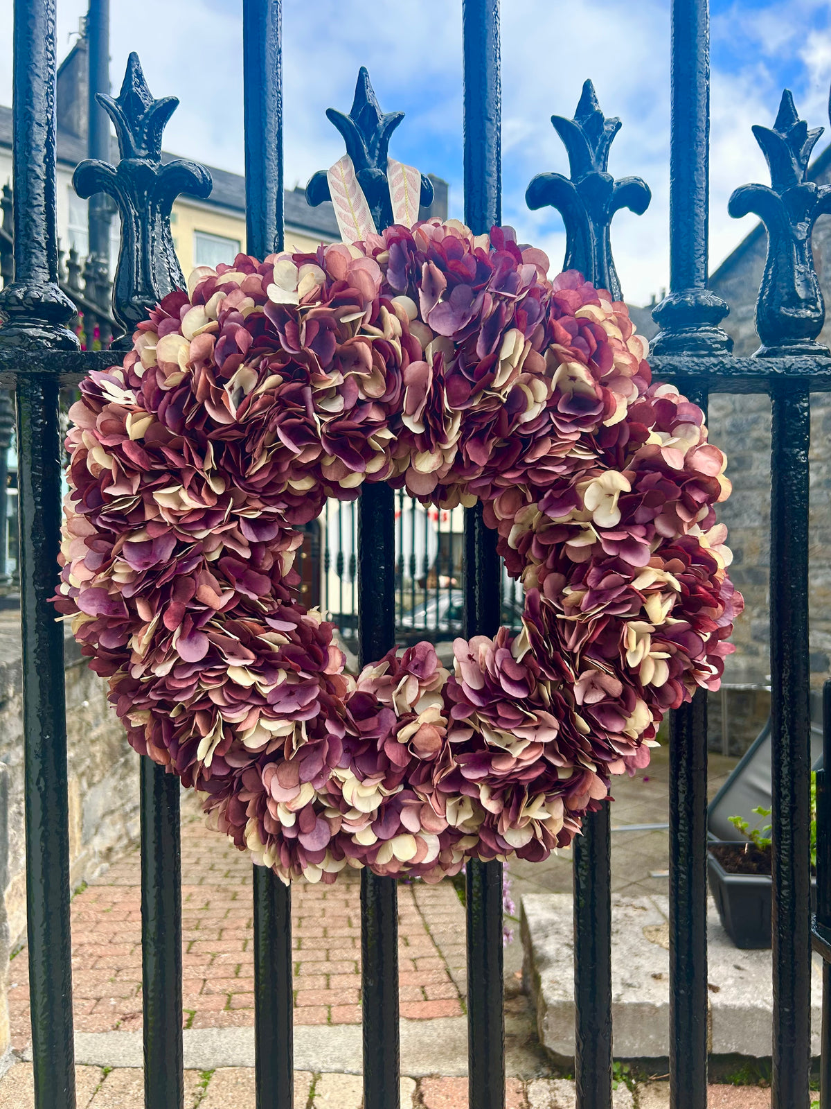 Autumn Berry Silk Hydrangea Wreath