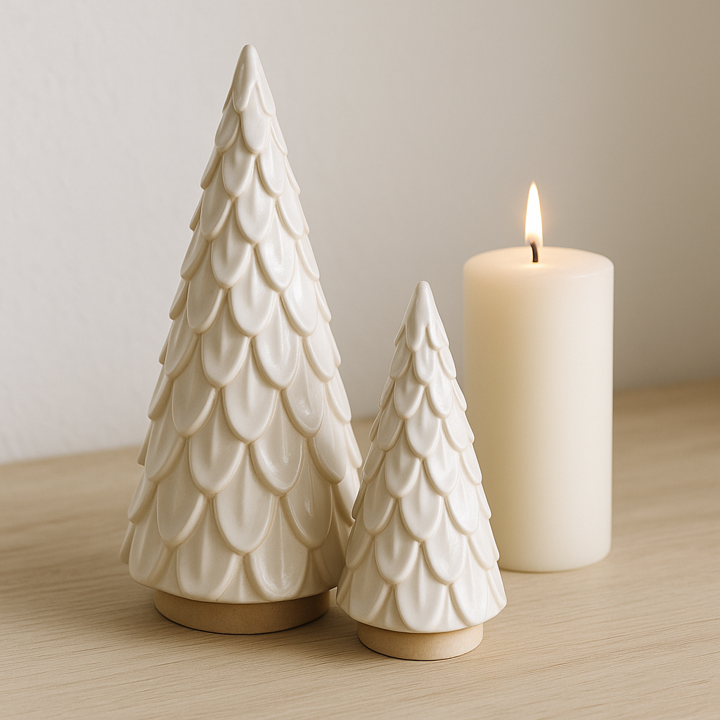 Ceramic Christmas Tree Ornament - 2 Sizes