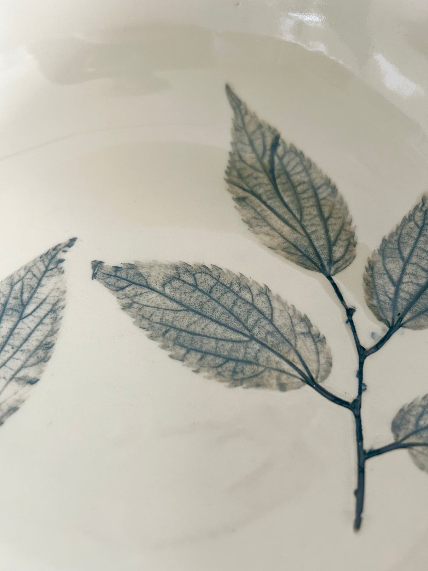 Handmade Botanical Serving Bowl