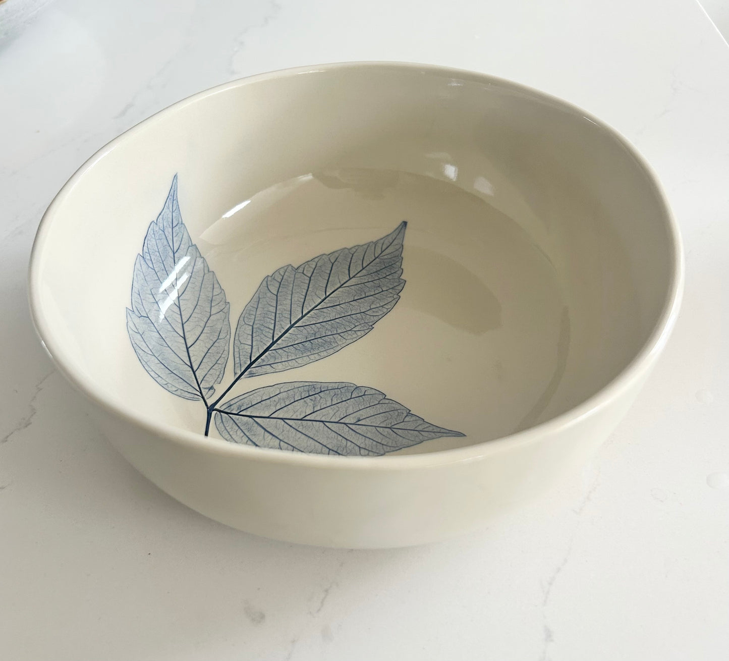 Handmade Botanical Serving Bowl